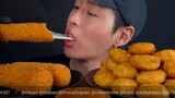ASMR MUKBANG MOZZARELLA CORN DOGS & MCDONALDS CHICKEN NUGGETS COOKING & EATING SOUNDS by Zach Choi A