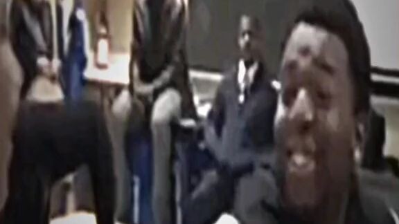 when the quite boy grab something in the bag "me"