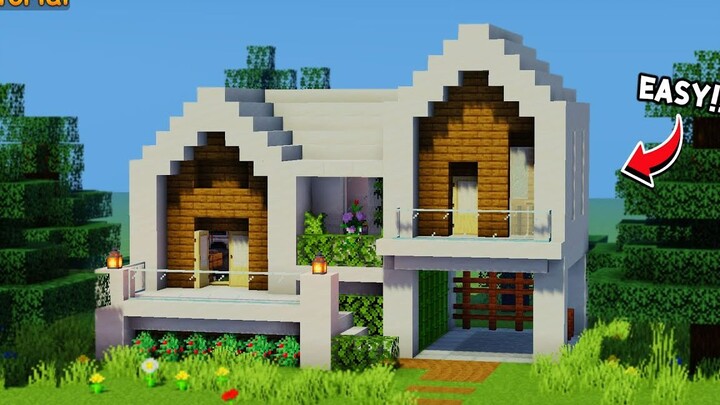 ⚡Minecraft_สอนสร้างบ้านโมเดิร์นสไตล์นอร์ดิก !!_ Modern Nordic House Tutoria