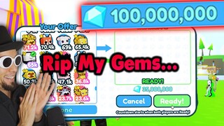 🤑I Spent Over 💎100 MILLION GEMS Trading Rare Exclusives in Pet Simulator X