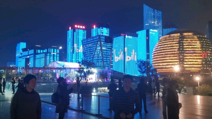 Animasi Berkat Pejabat Surga Layar Besar Kota Baru Hangzhou Qianjiang
