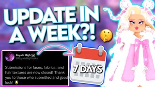 NEW ROYALE HIGH UPDATE CONFIRMED TO BE IN A WEEK! ROBLOX Royale High Winter Update Tea