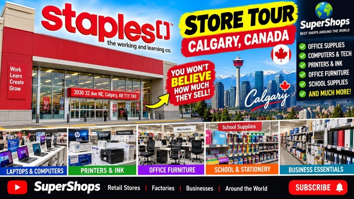 Inside Staples Calgary 🇨🇦 | You Won’t Believe How Much They Sell!
