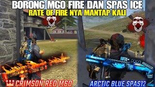 SKIN SPAS12 ARCTIC BLUE & M60 CRIMSON RED! DAMAGENYA JADI LEBIH BESAR! AUTO GG MAINNYA! FREE FIRE