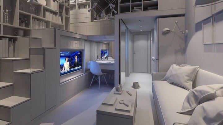 [Hoạt hình] [MMD.3D] Căn phòng 18㎡ chung cư  đa di năng cho 1 người