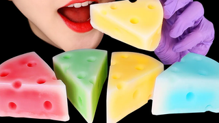 CHEESE WAX CANDY ASMR เยลลี่แช่แข็ง ASMR