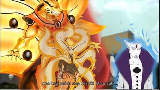 Pertarungan Full Power - Naruto Kurama God mode dengan 10 kekuatan mystic VS Isshiki Jinchuriki Jubi
