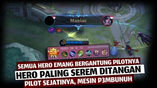 Hero Ini Level SEREMNYA BEDA BANGET Emang Kalo Udah Ditangan Usernya (MANIAC+24 KILL) MLBB