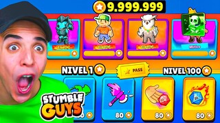 COMPRÉ el Nuevo STUMBLE PASS al NIVEL 100! Stumble Guys