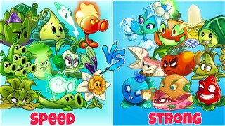 PVZ2 Team speed damage vs Team strong damage | Which Plants Team will win - MK Kids