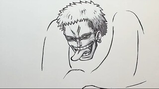 Drawing Doflamingo ✍️  #drawing #art #donquixotedoflamingo #onepiece #shorts #an