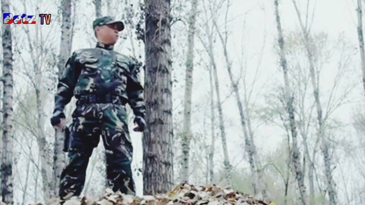 Latihan bersembunyi para prajurit