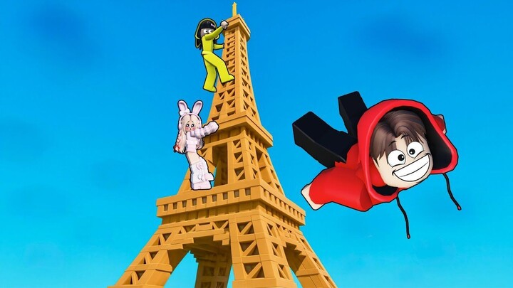 Yuta, Mio Dan Baby Celine Naik Keatas Menara Paling Tinggi Untuk Lompat  ROBLOX