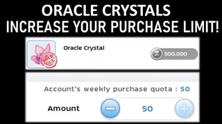 HOW TO INCREASE ORACLE CRYSTALS WEEKLY PURCHASE LIMIT
