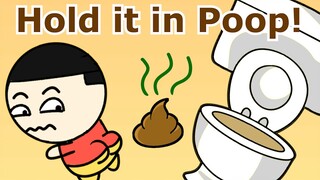 I Survived Holding In Poop For A Day | Animated Stories