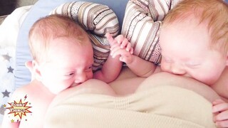 Funniest Twins Babies Playing Together Moments - Cute Twins Baby Video