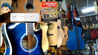 Global Acoustic/Electric Guitar Blue with Built in Tuner