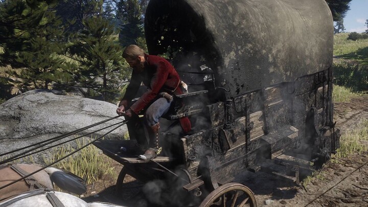 【Red Dead Redemption 2】Bán chiếc xe ngựa gần như đã cháy rụi cho ông trùm chợ đen thì sẽ thu về bao 