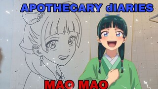 menggambar anime APOTHECARY Diaries, mao mao