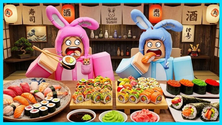 MIPAN & ZUZUZU Mukbang Asmr SUSHI Jepang! ROBLOX