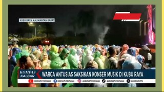 Meski Diguyur Hujan, Penonton Tetap Antusias Saksikan Konser Musik Flame Fest di Kubu Raya