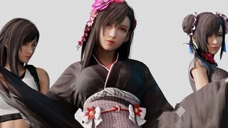 【蒂法MMD】三个女人一台戏，三个蒂法好大一台戏！----------------------（游戏原模，衣服下面身体模型挖空了，绝对不会走光，请审核高抬贵手）