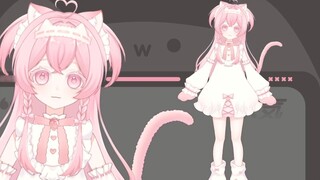 Model gratis Live2D × Strawberry Cat Maid-chan // Model yang sangat sederhana!! Tautan unduhan ada d