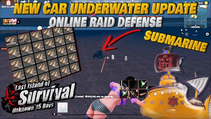 New Update Underwater car Sub | Online Raid Defense Last Island of Survival Last Day Rules Survival