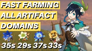 Fast Farming All Artifact Domains in ~1min - Genshin Impact