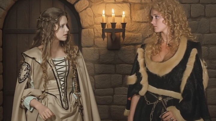 Сгенерированная Миледи поучает Констанцию - ai-generated Milady is instructing Constance (RUS)