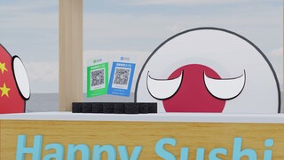 【Polandball】Japanese Korean sushi
