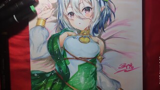 [Hội họa]Vẽ Kokkoro trong <Princess Connect! Re: Dive.>