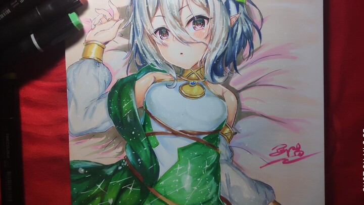 [Painting]Drawing Kokkoro in <Princess Connect! Re: Dive.>