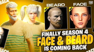 Get Season 4 Faces & Beard | M19 Royal Pass Redeem Rewards |New Royal Pass |PUBGM