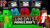 JJ and Mikey Survived 100 Days From Colour TV Women's - in Minecraft Maizen