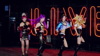 [Niuniu×Yueli×Akui×Xiyan][KDA] LOL -pop star rooftop leather pants warrior