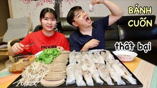 Vlog 410| Lần đầu LÀM BÁNH CUỐN bằng chảo. Hoon mê luôn món này