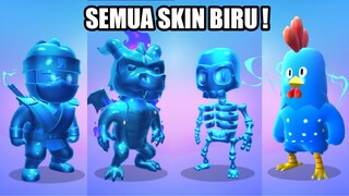 AKU PAKE SEMUA SKIN WARNA BIRU DI STUMBLE GUYS!?