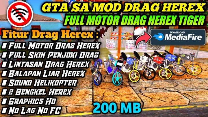 Rilis!! GTA SA Mod Drag Race Herex Terbaru No Password || GTA SA DRAG
