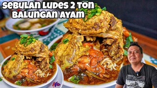 MIE AYAM BALUNGAN MBAH MUJI, PORSI RIBET SAMPAI TUMPAH TUMPAH PENYELAMAT PERUT DISAAT TANGGAL TUA