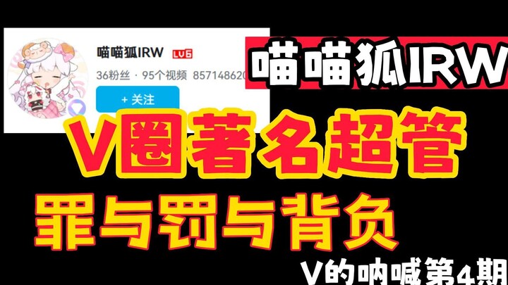 V圈著名小超管【喵喵狐IRW】的真相！讲述罪与罚！睁大眼睛认真看