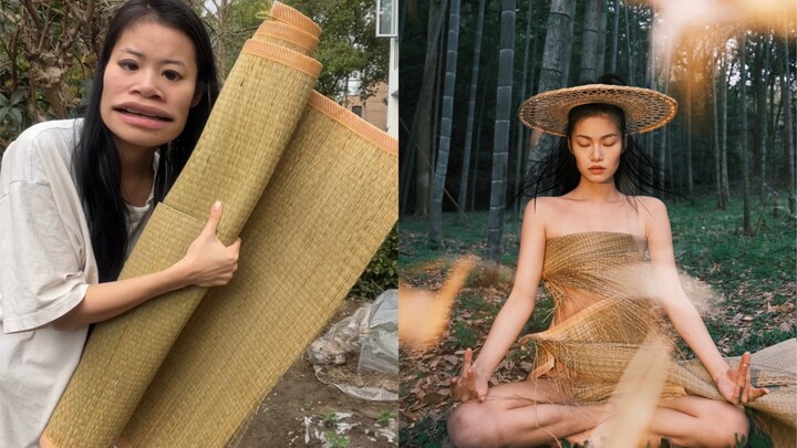 Kudengar kalian ingin melihatku memakai tikar bambu?