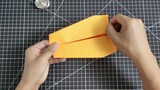 วิธีทำเครื่องบินกระดาษ V4 เครื่องบินกระดาษหัวกว้าง ด้ามจับสูง เบา บังคับง่าย