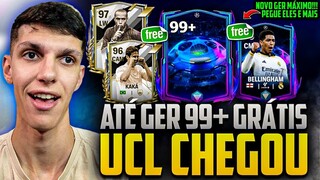 COMO PEGAR ATÉ GER 99+ GRÁTIS NA CHAMPIONS😱🔥 LOUCURA! CHEGOU UCL E ÍCONS🤩 FC MOBILE 24