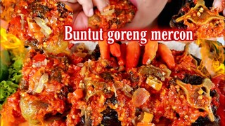 ASMR BUNTUT GORENG SAMBEL MERCON PEDASNYA BIKIN NYESEK | ASMR MUKBANG INDONESIA