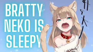 Bratty Neko Is Sleepy {ASMR Roleplay}