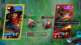 NERF KENZY VS TOP 1 PHILIPPINES FRANCO TRASHTALKER!! | WHO WILL WIN?!