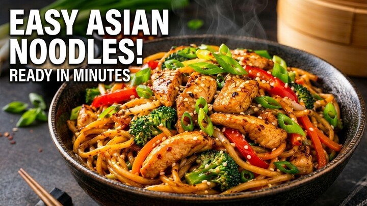 Easy Asian Chicken Stir-Fry Noodles | Quick & Delicious Homemade Recipe