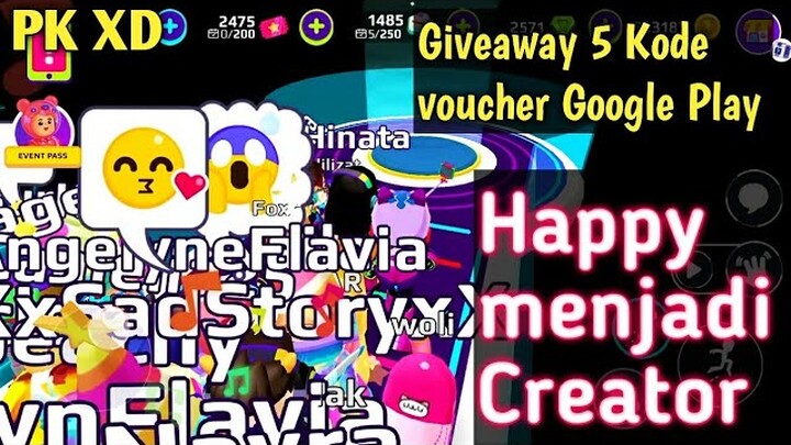 Happy menjadi Creator di PK XD Indonesia | Giveaway 5 kode voucher Google Play