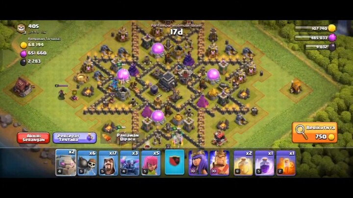 cara meratakan base lebar th9 dengan serangan darat. gowipe